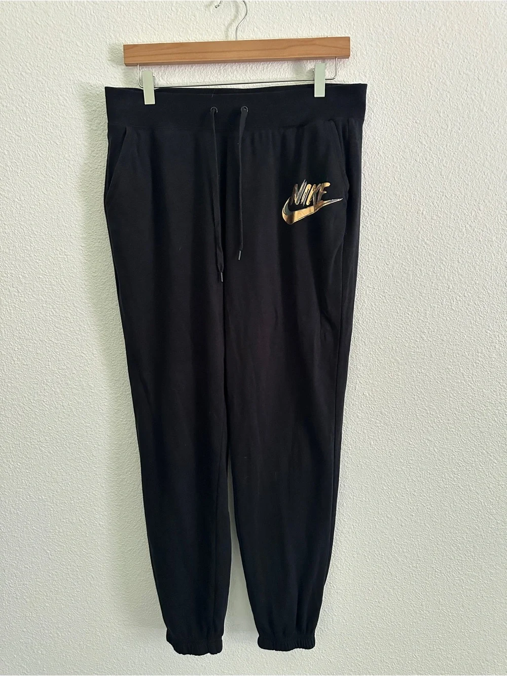 Nike women's black joggers Large
